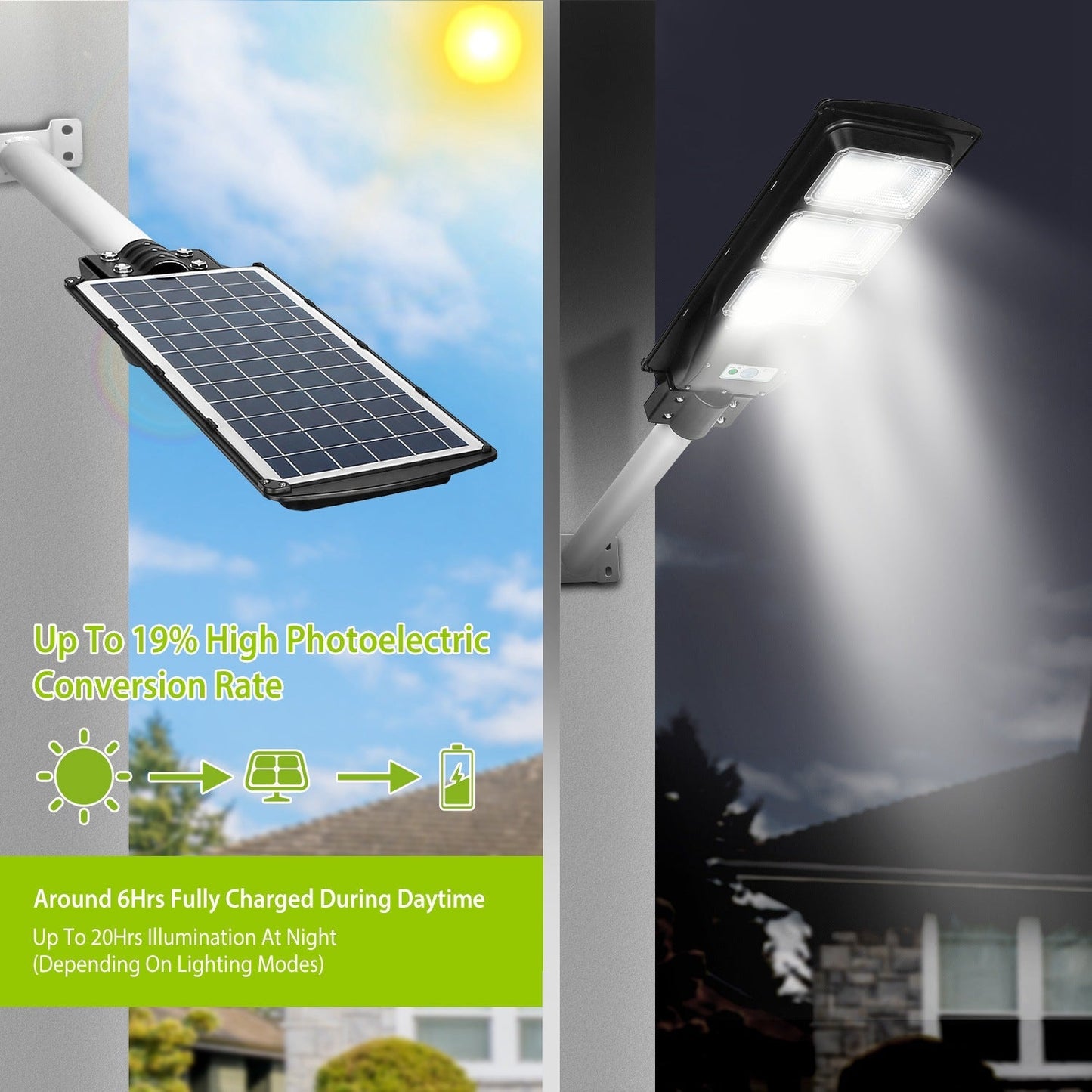 Solar Street Path Light with Radar Sensor - 180 LEDs