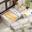Daybed with Trundle Frame Set Twin Size White - Korvel
