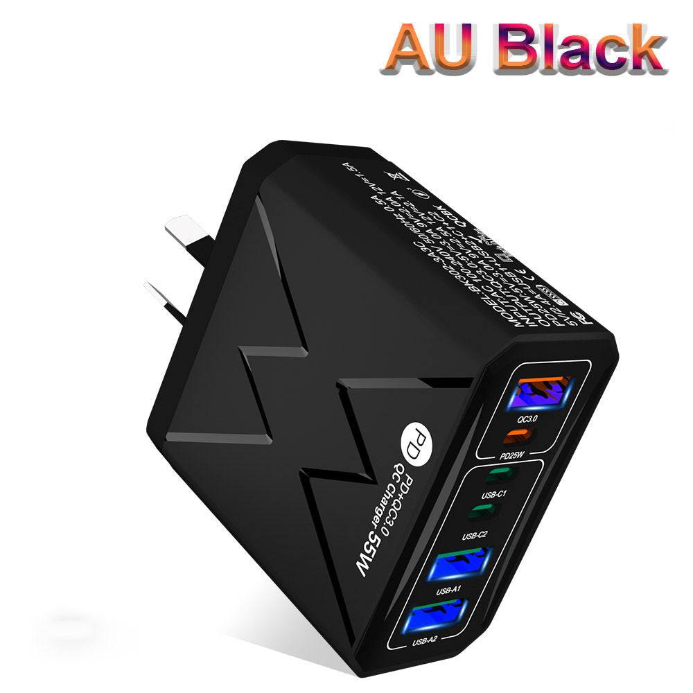 Chargeur de téléphone mobile à chargement rapide premium - 55W PD et QC3.0