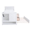 Twin Size Daybed with Storage Arms  Trundle and Charging Station White - Korvel
