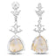Boucles d'oreilles en argent sterling avec rutile doré de 15,97 carats et topaze blanche