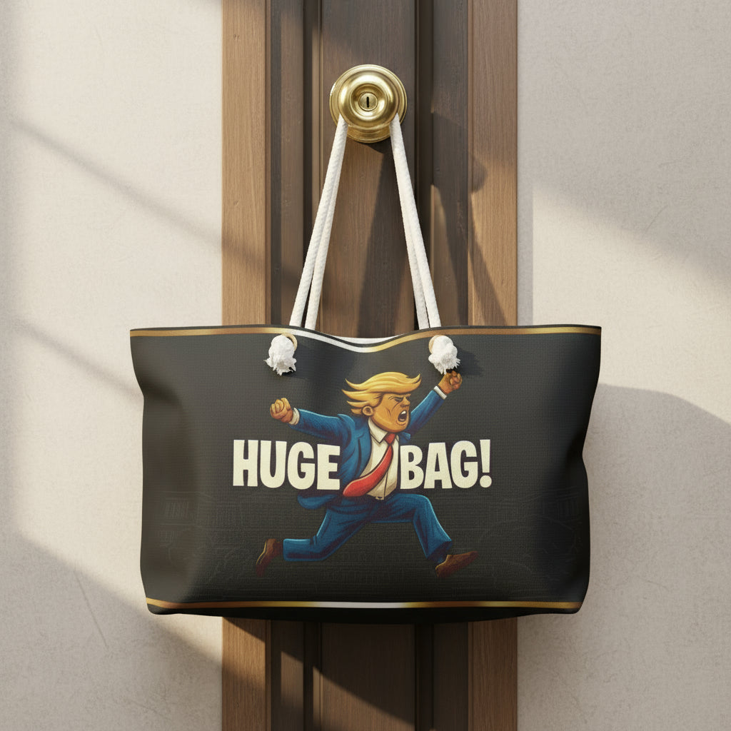 LARGER THAN LIFE! Political Humor Tote Bag - Korvel
