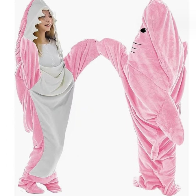 Cartoon Shark Sleeping Bag Pajamas Office Nap Shark Blanket Karakal High Quality Fabric Mermaid Shawl Blanket For Children Adult - Korvel