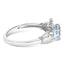 Sterling Silver Blue Topaz Heart Claddagh Ring