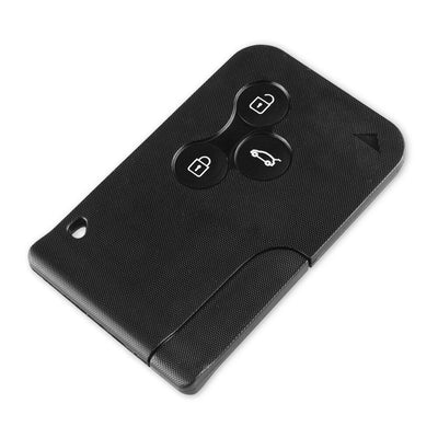 KEYYOU 3 Button Smart Card For Renault Clio Logan Megane 2 3 Koleos Scenic Card Case Black Car Key Fob Shell With Small Key - Korvel