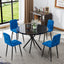 Dining Chairs Set of 4, Modern Kitchen Dining Room Chairs, Velvet Dining Chair Upholstered Cushion Seat and Sturdy Metal Legs - Korvel