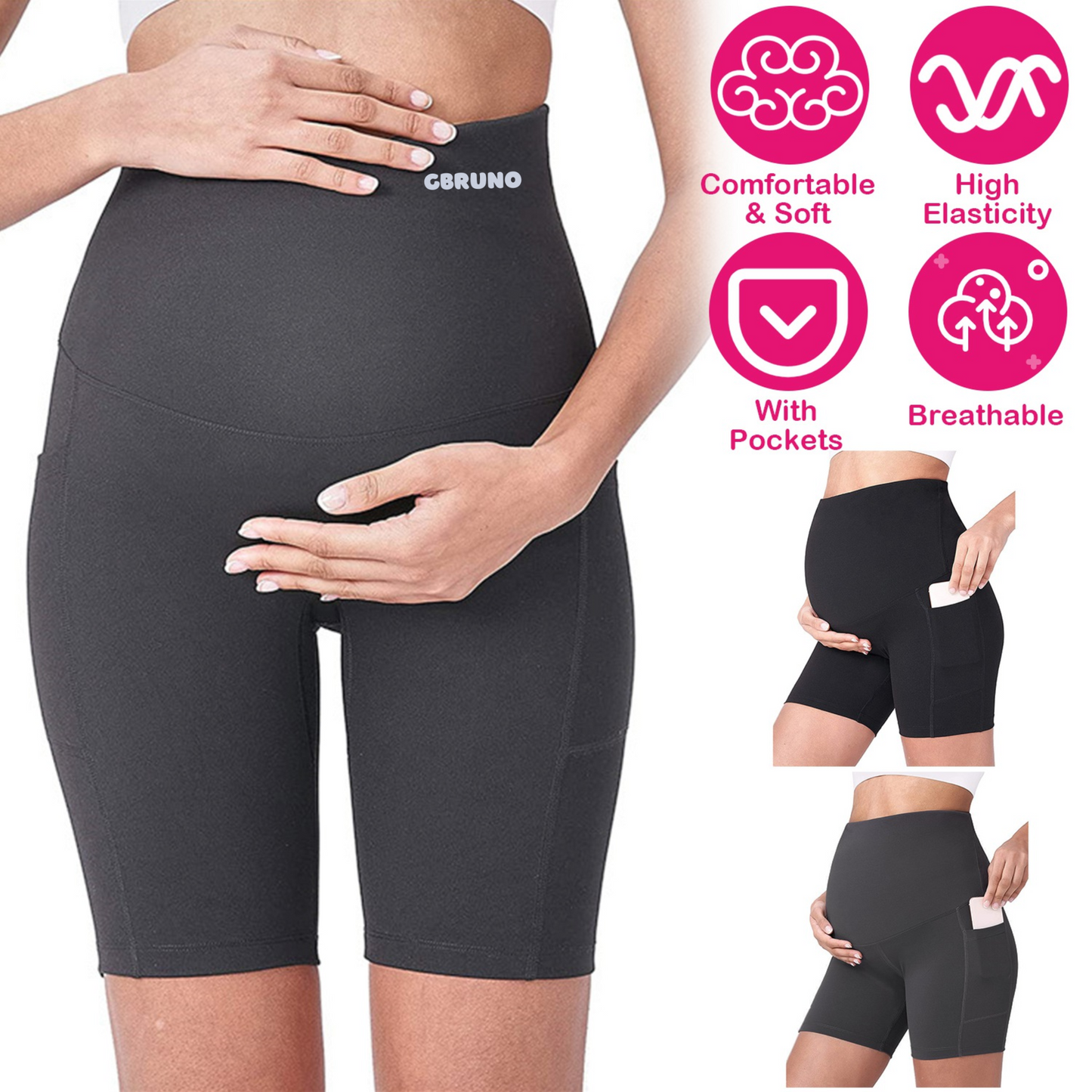 Shorts de maternité sans couture pour mamans actives