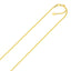 Cadena de Brillo Ajustable de Oro Amarillo de 14k 1.5mm