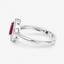 Anillo de Compromiso de Rubí y Diamante de 0.92 Quilates en Oro Blanco de 14K