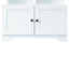 Elegant 4-Door Bathroom Storage Cabinet with Adjustable Shelves