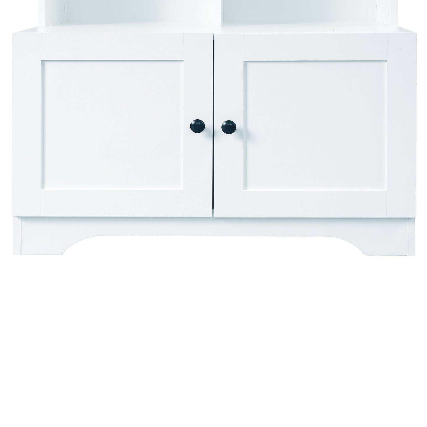 Elegant 4-Door Bathroom Storage Cabinet with Adjustable Shelves