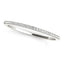 Bague de mariage slim ronde en or blanc 14k avec pavé