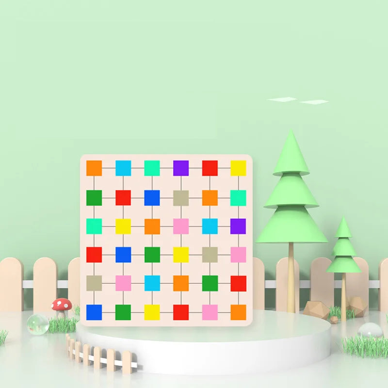 Color block capture puzzle children's early education color cognition building block assembly toy - Korvel