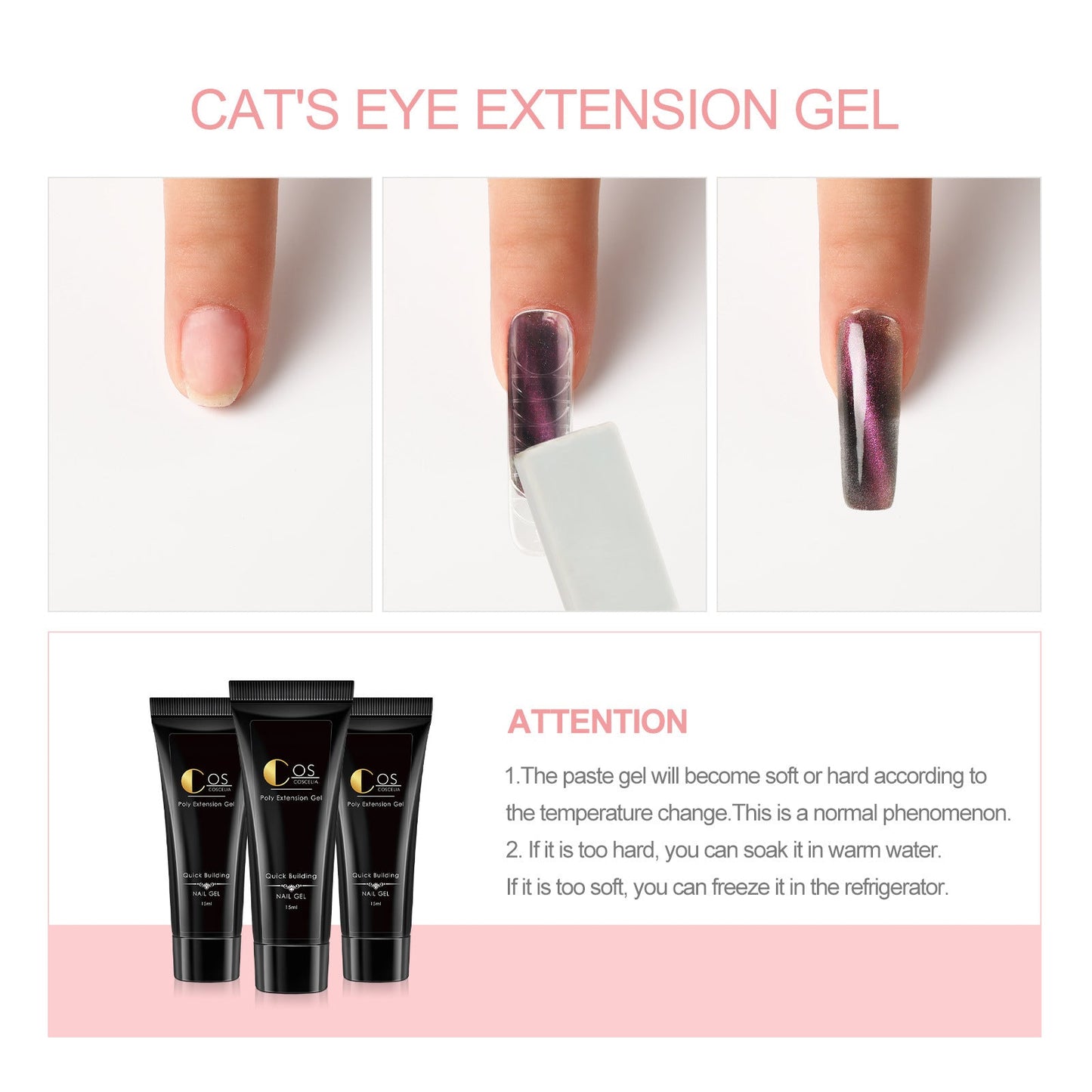 Painless Fast Crystal Extension Glue Cat Eye Manicure Phototherapy Glue Beginner Manicure Holder Nail Extension Glue - Korvel