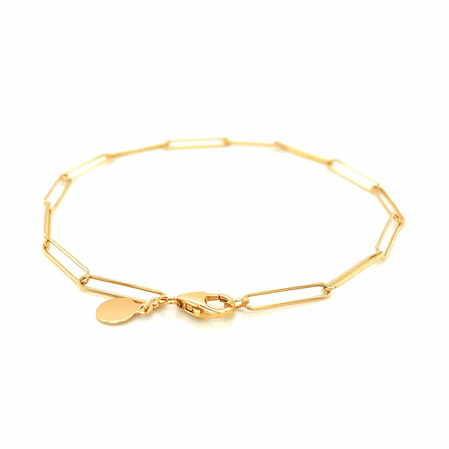 Bracelet en papier clip en or jaune 14k
