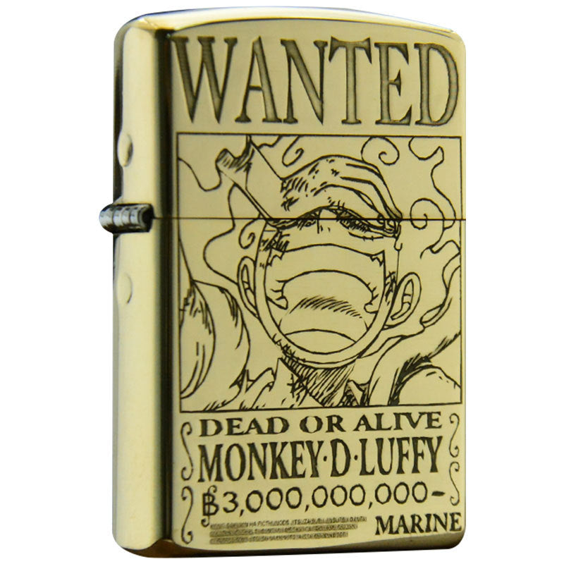 ZORRO Zorro Yellow Cartoon Wanted Brass Kerosene Lighter - Korvel