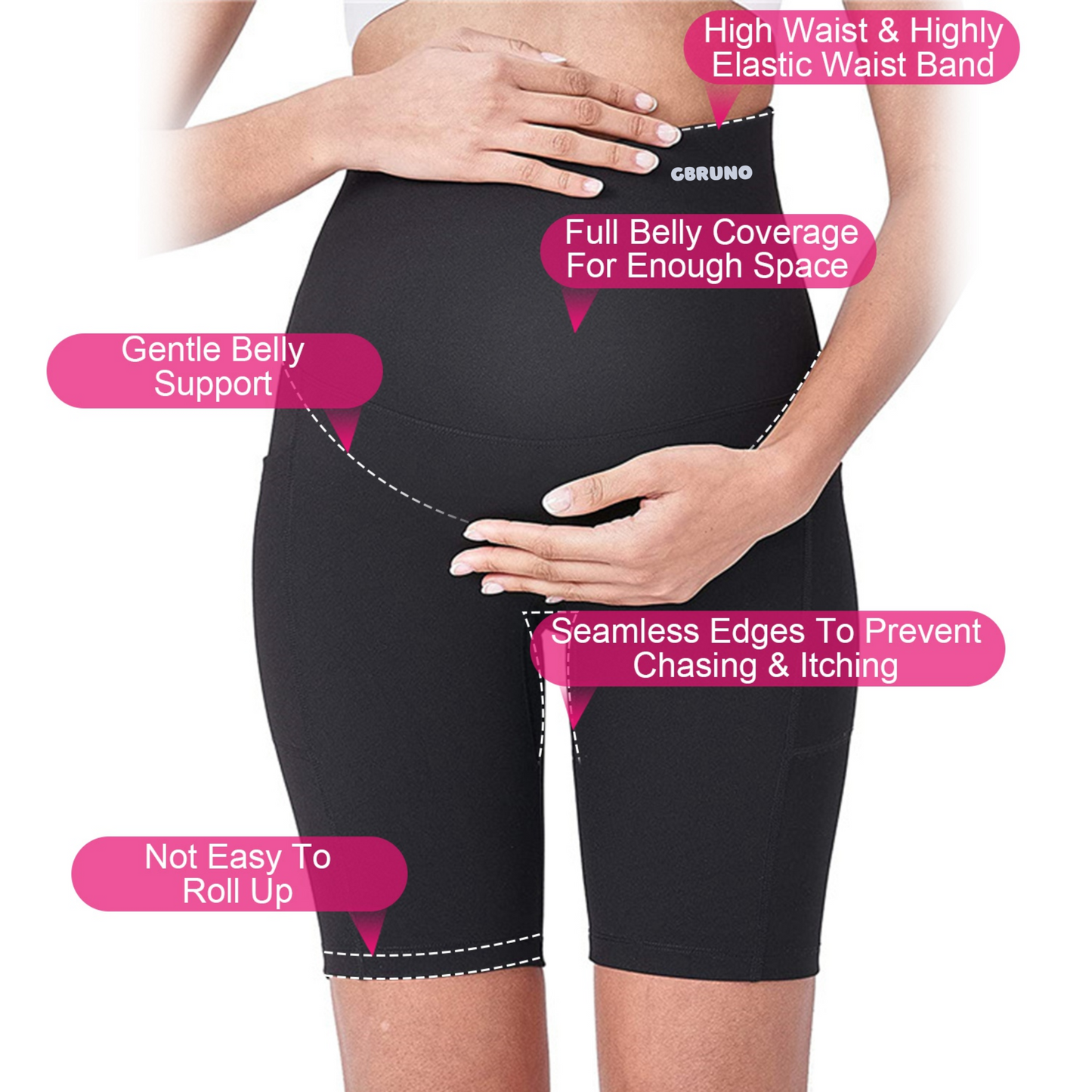 Shorts de maternité sans couture pour mamans actives