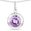Colgante de amatista genuina de 8.00 quilates en plata esterlina .925