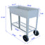 Aveyas mobile metal elevated garden bed cart, with legs, elevated flowerpot box with wheels (gray) - Korvel