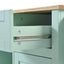 Kitchen trolley, cabinet door internal storage rack with storage cabinet and 3 dining room drawers, mint green - Korvel