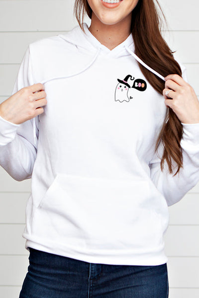 Sudadera con capucha Fantasma con sombrero de bruja 4871