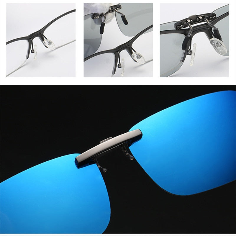 Gafas de sol clip-on polarizadas con espejo UV400