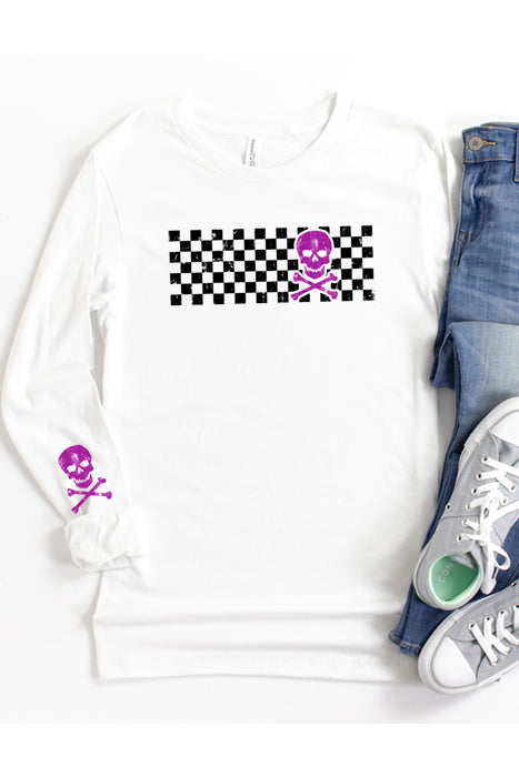 Checkered Skull 4875 Longsleeve T-Shirt