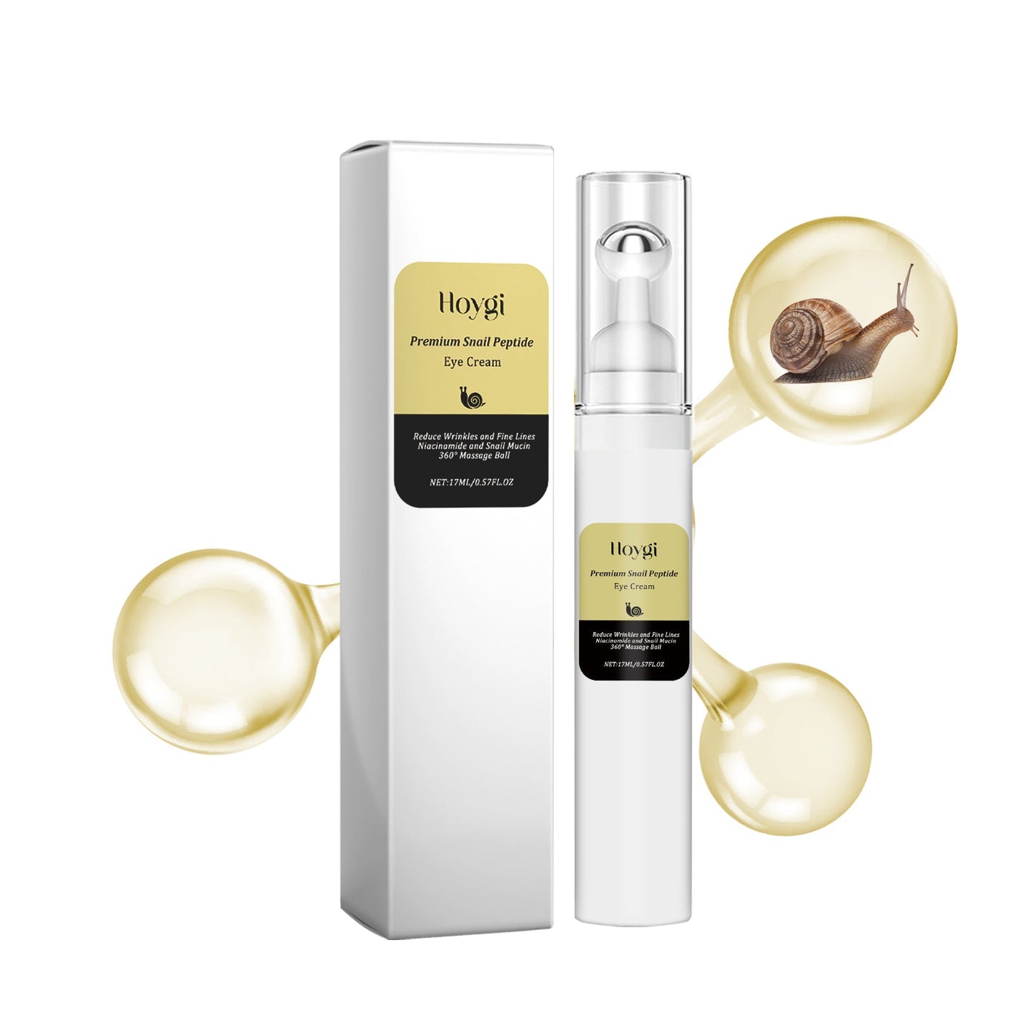 Crema de Ojos Premium con Péptidos de Caracol para la Hinchazón y Líneas Finas