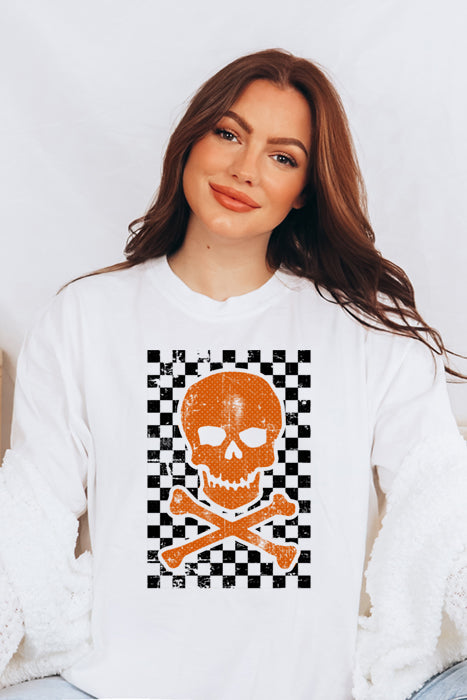 Checkered Skull 4876 Sweat - Korvel