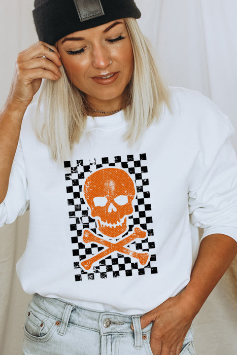 Checkered Skull 4876 Sweatshirt - Korvel