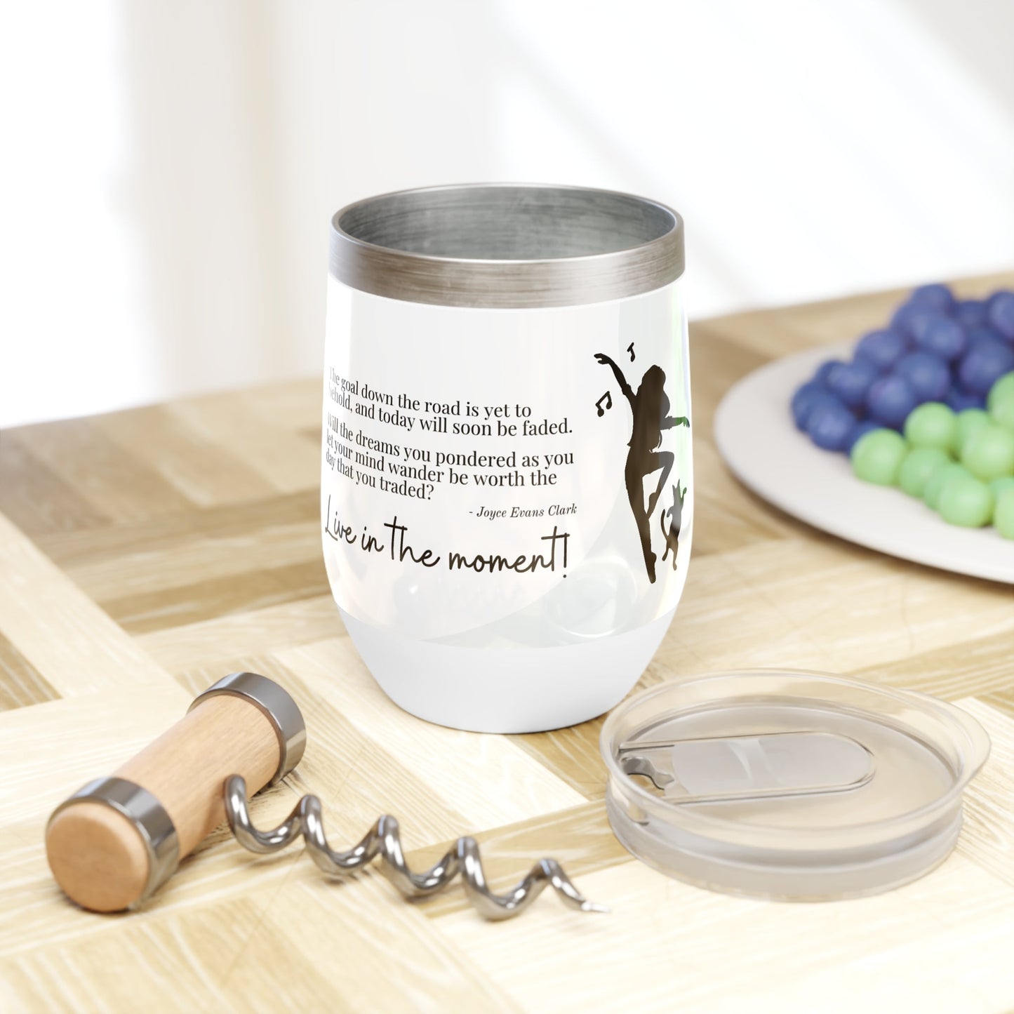 Vive el Momento Taza de Vino Chill