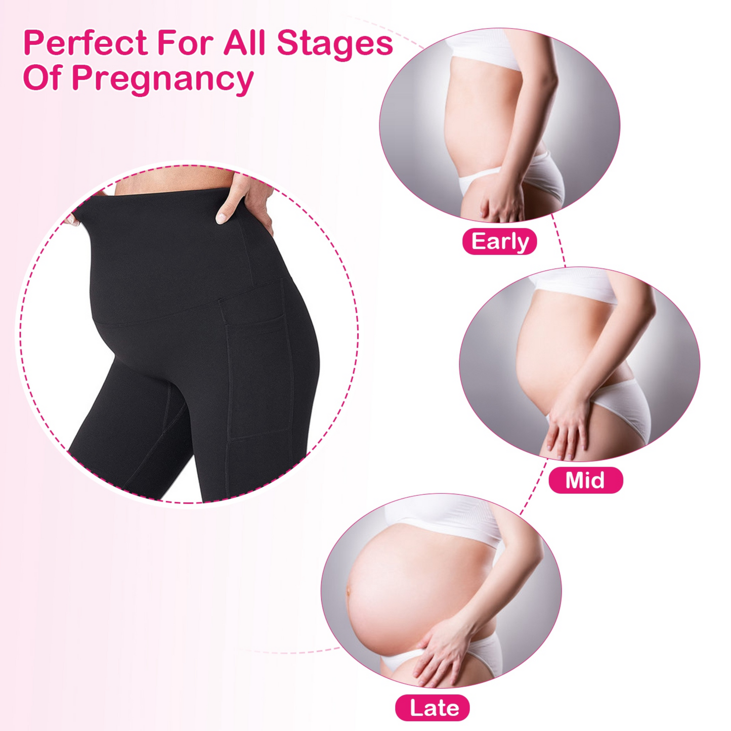 Shorts de maternité sans couture pour mamans actives