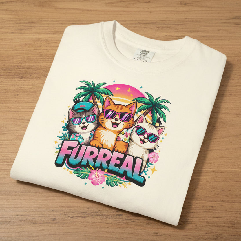 Camiseta Furreal Cat Sunset | Camiseta Unisex
