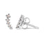Boucles d'oreilles en diamant escalade en or blanc 10K