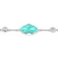29.70 Carat Genuine Amazonite & White Agate Sterling Silver Bracelet