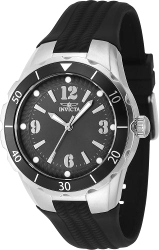 Invicta Women's Angel Watch - Charcoal Dial & Silicone Strap