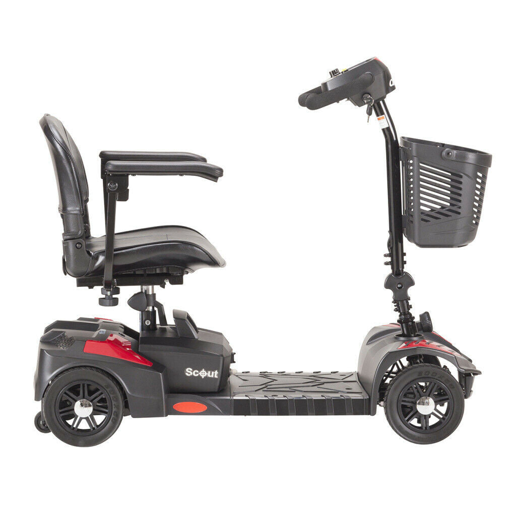 Scooter de viaje compacto Drive Medical Scout - Rojo