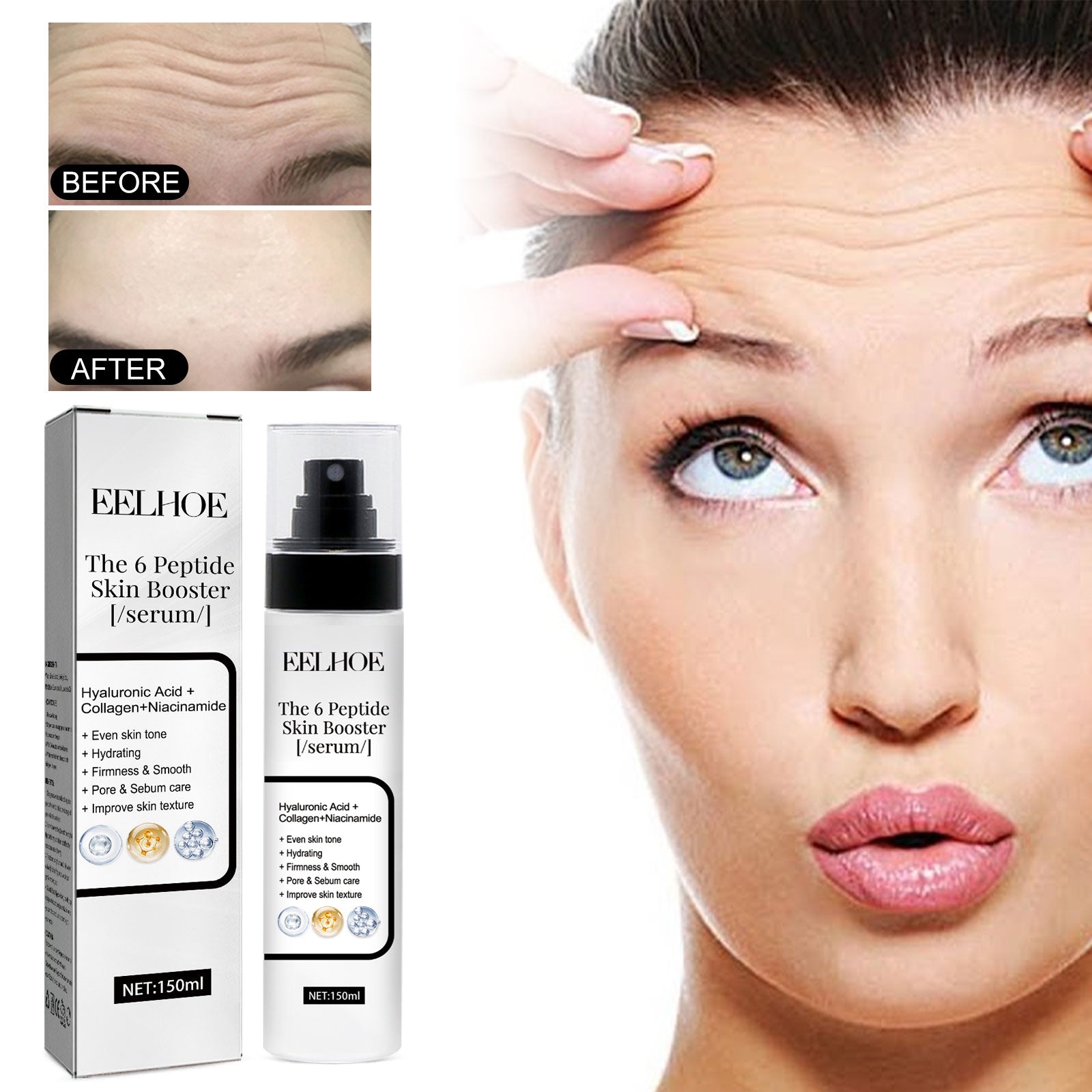 Nicotinamide Hyaluronic Acid Essence Hydrating And Moisturizing Face Brightening, Firming And Moisturizing Skin Whitening Essence - Korvel