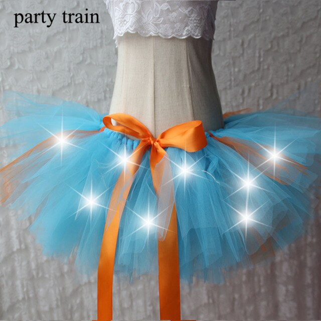 Arrival Women Tulle Tutu Skirt Sexy Mini Fancy Adult Petticoat Fluffy Yarn Ballet Dance Halloween Led Light Up - Korvel