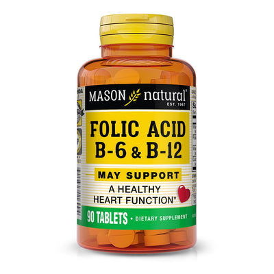Mason Natural Folic Acid with B6 & B12 - 90 Tablets