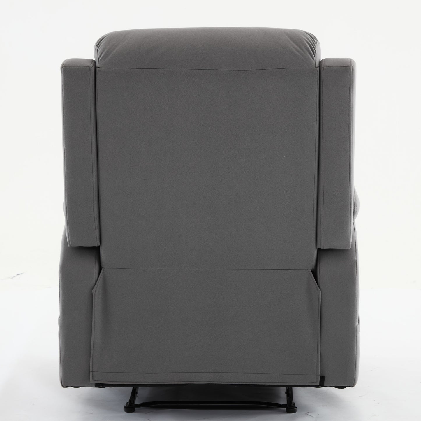 Gray PU Leather Recliner Massage Chair with Adjustable Positions