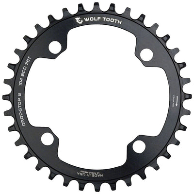 Plato de cadena Wolf Tooth 104 BCD - 36t Drop-Stop B Negro
