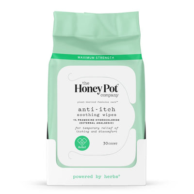 The Honey Pot Company Feminine Anti-Itch Soothing Wipes - 30 Count