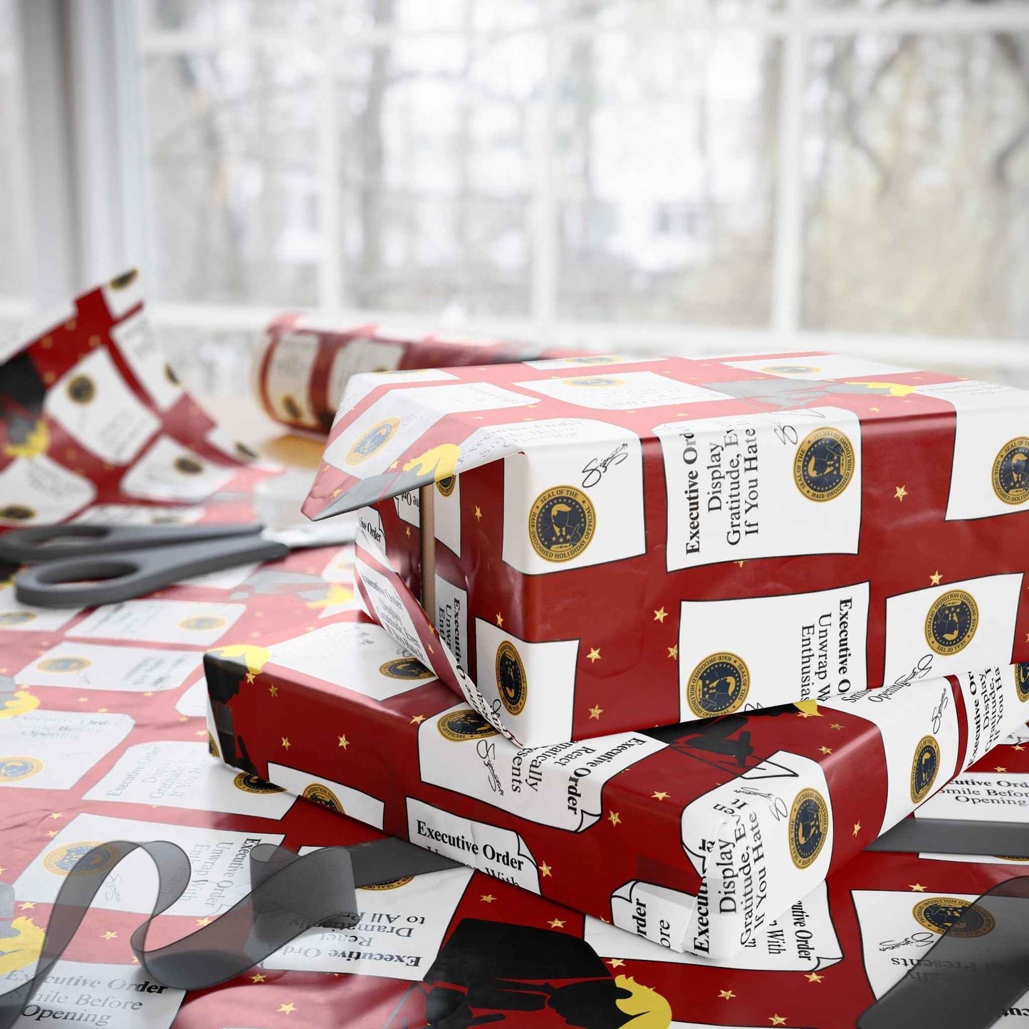 Papier Cadeau Ordres Exécutifs – Édition Parodie Politique