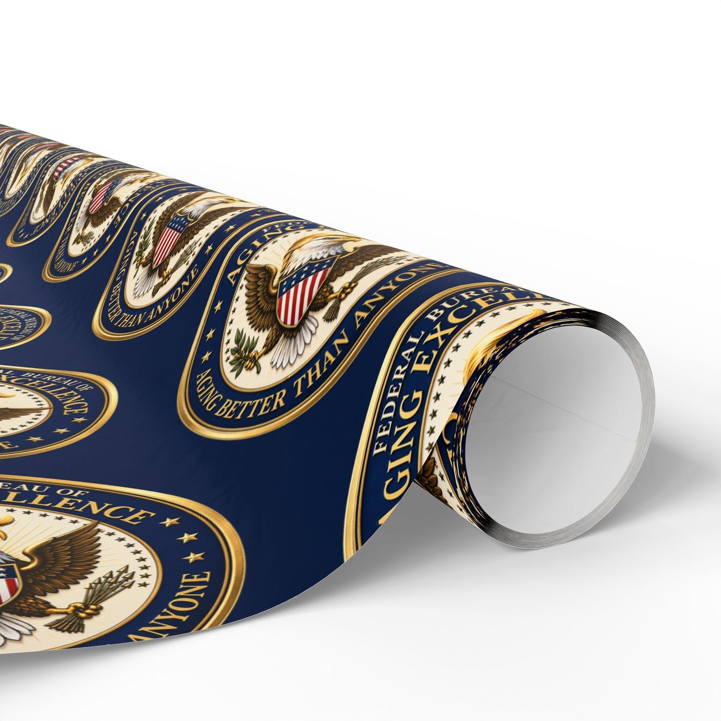 Papier d'emballage d'anniversaire Faux Sceau Excellence du Vieillissement