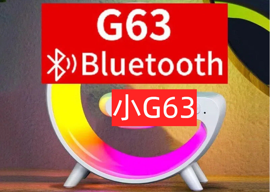 Bluetooth Speaker G63 Colorful Lights Clock Wireless Charging Multifunctional Bluetooth Speaker Colorful Atmosphere Alarm Clock - Korvel
