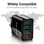 4USB mobile phone charger, multi port USB charging head charger - Korvel