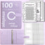 100 Envelope Challenge Binder Couple Save Money Challenge Envelope Sheet Pocket Book - Korvel