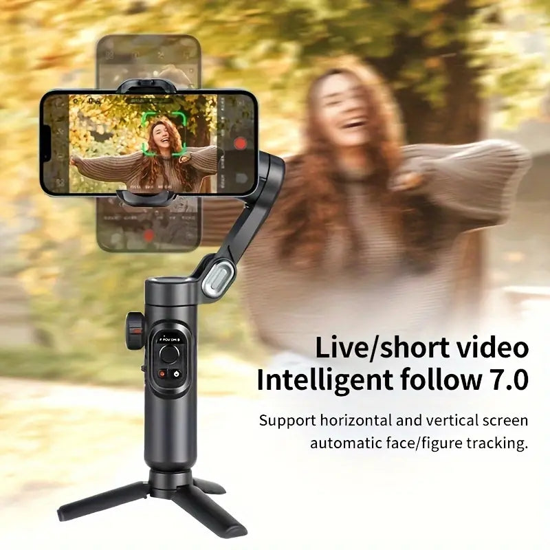 XE 3-Axis Handheld Gimbal Stabilizer Foldable Smartphone Cellphone Video Record Vlog PTZ Stabilizer For IPhone Xiaomi Sa - Korvel