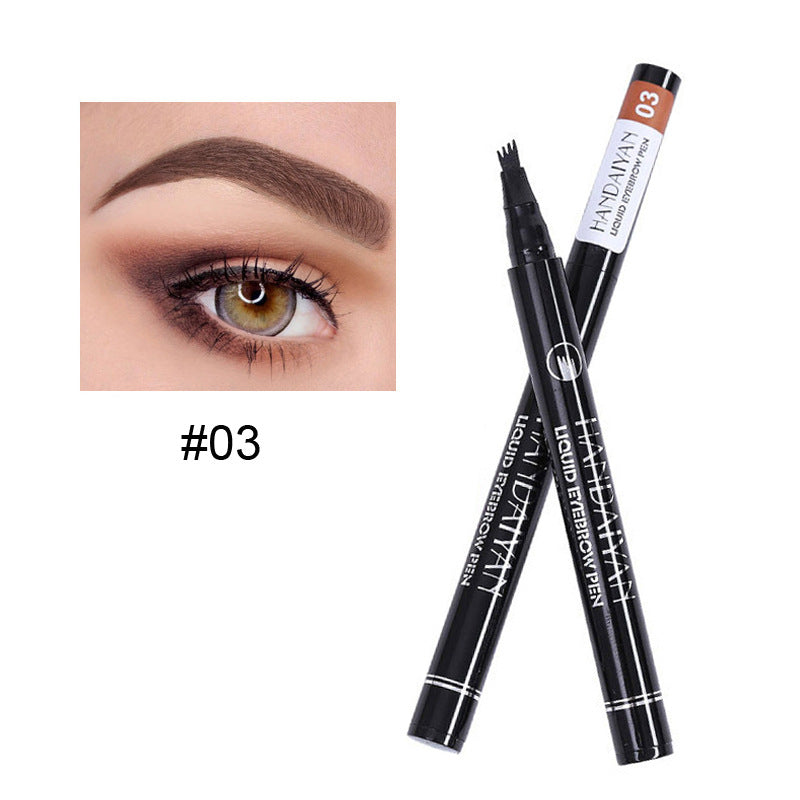 Four Head Eyebrow Pencil Liquid Eyebrow Pencil Very Fine Micro Carving Eyebrow Pencil Waterproof And Durable - Korvel